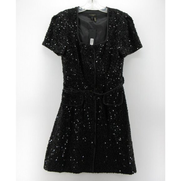 Donna Karan Dress 10 A-Line Sequin Party Cocktail Evening $189 NEW - Picture 1 of 13